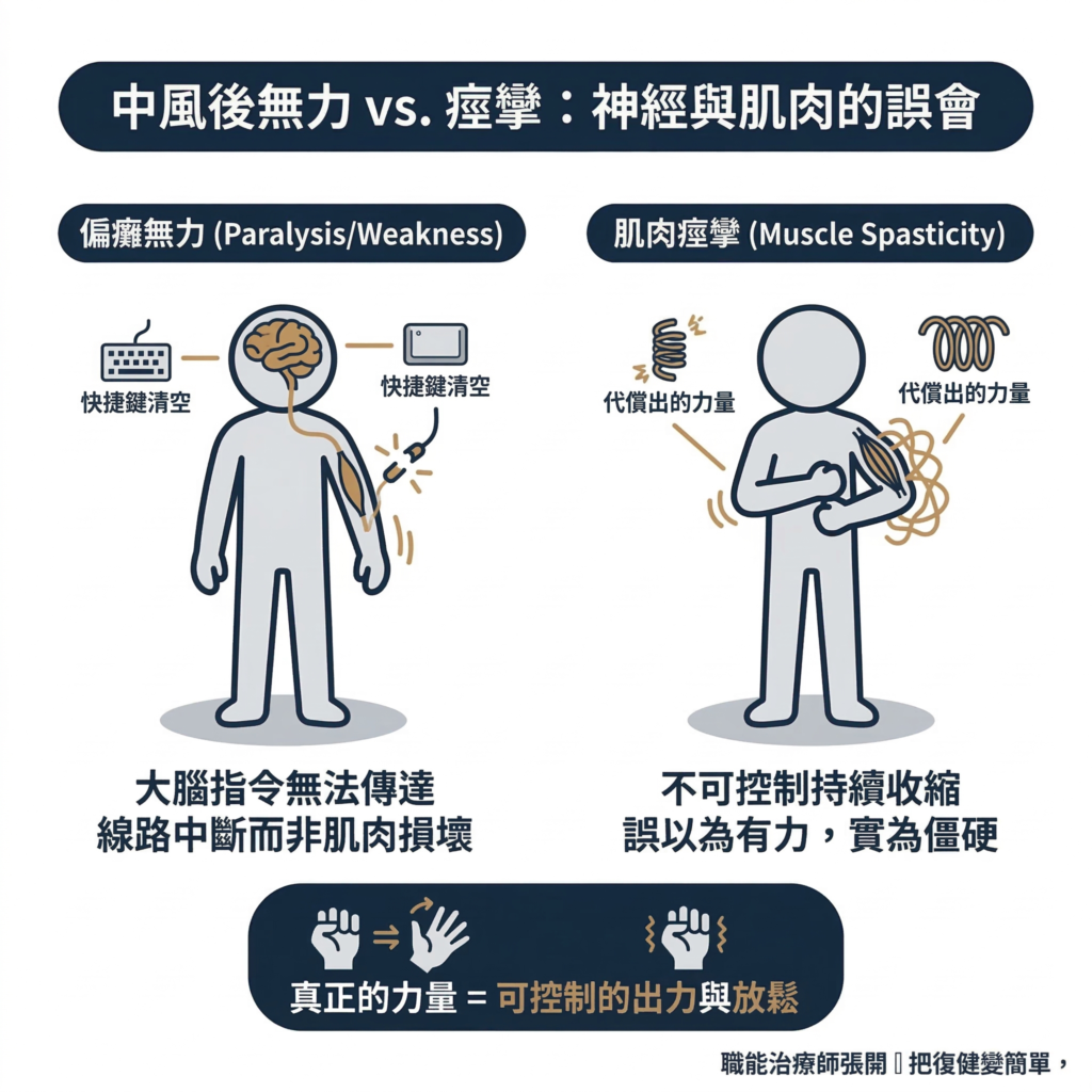 【中風復健】「我張力很大」怎麼辦?〡痙攣、攣縮、無力、協調不好的差異與對策一次看懂 7 Https:::openchang.tw:stroke Rehab Spasticity Vs Weakness Vs Contracture:6