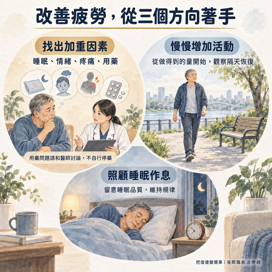 【中風症狀】中風後疲勞怎麼辦?〡復健與休息,都要留一點餘裕 6 從睡眠情緒疼痛與用藥、循序增加活動、規律睡眠三方面處理中風後疲勞